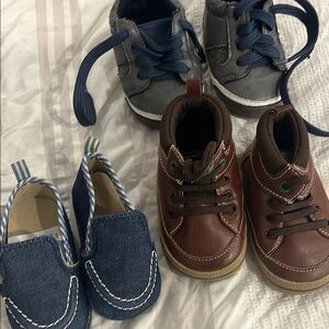 Carter's/old navy Brown and Blue Baby Walker Shoes